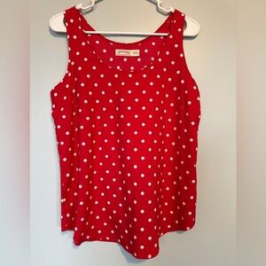 Faded Glory Red Sleeveless Tank Top